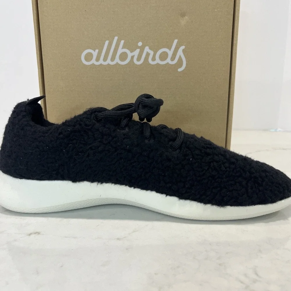 Allbirds NEW Mens 11 Wool Runner‎ Fluff Natural Black Sneakers Shoes Travel